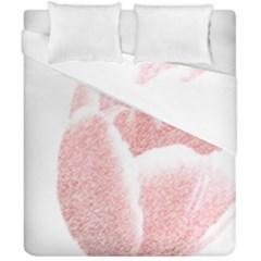 Tulip Red And White Pen Drawing Duvet Cover Double Side (california King Size) by picsaspassion