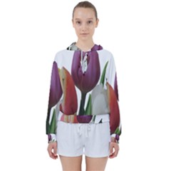 Tulips Bouquet Women s Tie Up Sweat by picsaspassion