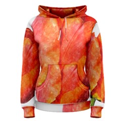 Red Tulip, Watercolor Art Women s Pullover Hoodie by picsaspassion