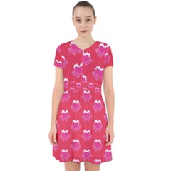 Christmas Red Pattern Reasons Adorable In Chiffon Dress by Wegoenart