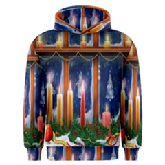 Christmas Lighting Candles Men s Overhead Hoodie by Wegoenart