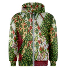 Christmas Quilt Background Men s Zipper Hoodie by Wegoenart