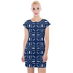 Pattern Background Abstract Design Cap Sleeve Bodycon Dress