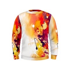 Paint Splash Paint Splatter Design Kids  Sweatshirt by Wegoenart