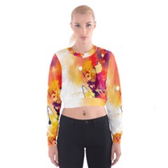 Paint Splash Paint Splatter Design Cropped Sweatshirt by Wegoenart