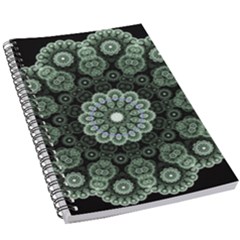 Fractal Green Lace Pattern Circle 5 5  X 8 5  Notebook New