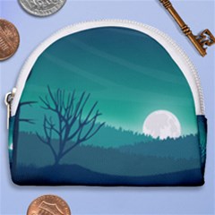 Landscape Wallpaper Background Horseshoe Style Canvas Pouch