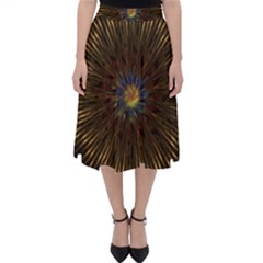 Fractal Golden Spiral Geometry Classic Midi Skirt by Wegoenart