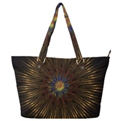 Fractal Golden Spiral Geometry Full Print Shoulder Bag