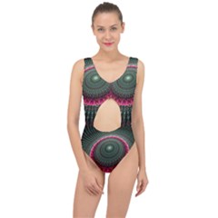 Fractal Circle Fantasy Texture Center Cut Out Swimsuit by Wegoenart