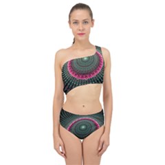 Fractal Circle Fantasy Texture Spliced Up Two Piece Swimsuit by Wegoenart