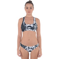 Albert Einstein Street Art Cross Back Hipster Bikini Set by Wegoenart