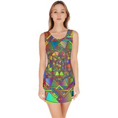 Mandala Star Interlocked Bodycon Dress