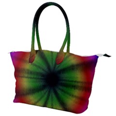 Sunflower Digital Flower Black Hole Canvas Shoulder Bag by Wegoenart