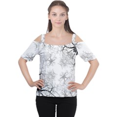 Tree Knots Bark Kaleidoscope Cutout Shoulder Tee