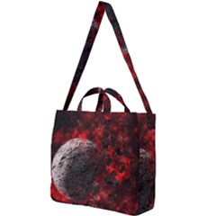 Planet Explode Space Universe Square Shoulder Tote Bag by Wegoenart