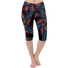 Abstract Art Pattern Lightweight Velour Cropped Yoga Leggings