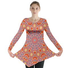 Art Abstract Background Long Sleeve Tunic 