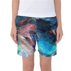 Background Art Abstract Watercolor Women s Basketball Shorts