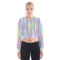 Background Abstract Pastels Cropped Sweatshirt by Wegoenart