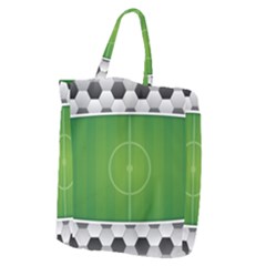 Background Sports Soccer Football Giant Grocery Tote by Wegoenart