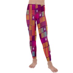 Abstract Background Colorful Kids  Lightweight Velour Leggings