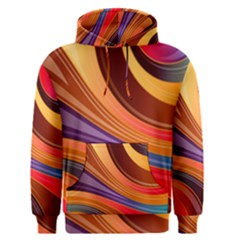 Abstract Colorful Background Wavy Men s Pullover Hoodie by Wegoenart