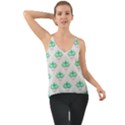 Plant Pattern Green Leaf Flora Chiffon Cami View1