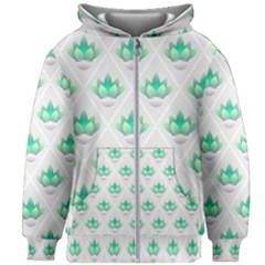 Plant Pattern Green Leaf Flora Kids  Zipper Hoodie Without Drawstring by Wegoenart