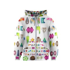 Shapes Abstract Set Pack Kids  Zipper Hoodie by Wegoenart