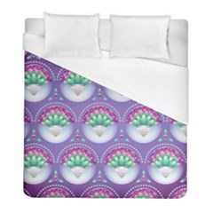 Background Floral Pattern Purple Duvet Cover (full/ Double Size) by Wegoenart