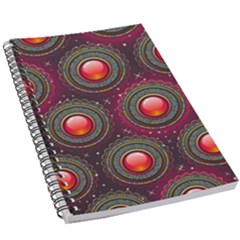 Abstract Circle Gem Pattern 5 5  X 8 5  Notebook New