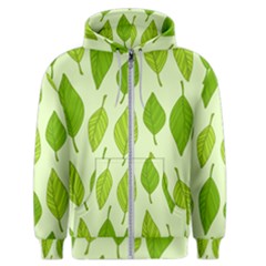 Autumn Background Boxes Green Leaf Men s Zipper Hoodie