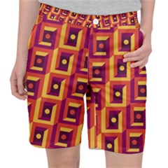 Vintage Abstract Background Pocket Shorts