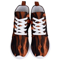 Smoke Flame Abstract Orange Red Women s Lightweight High Top Sneakers by Wegoenart