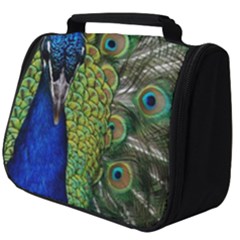 Peacock Close Up Plumage Bird Head Full Print Travel Pouch (big)