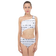 Vegan Vegetarian Icons Food Eat Spliced Up Two Piece Swimsuit by Wegoenart