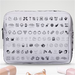 Vegan Vegetarian Icons Food Eat Make Up Pouch (large) by Wegoenart