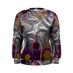 Flora Entwine Fractals Flowers Women s Sweatshirt by Wegoenart