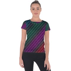 Background Texture Pattern Short Sleeve Sports Top  by Wegoenart