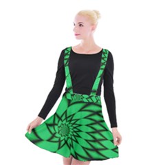 The Fourth Dimension Fractal Suspender Skater Skirt by Wegoenart