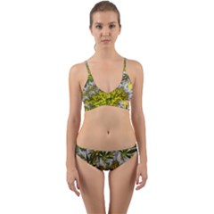 Fractal Mobius Dragon Marijuana Wrap Around Bikini Set by Wegoenart