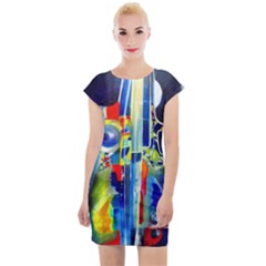 Twilight Bass No  2 Cap Sleeve Bodycon Dress