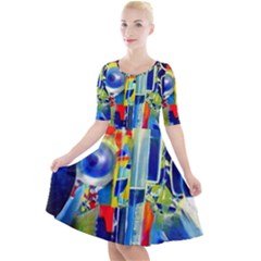 Twilight Bass No  2 Quarter Sleeve A-line Dress