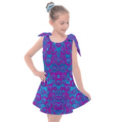 The Eyes Of Freedom In Polka Dot Kids  Tie Up Tunic Dress by pepitasart