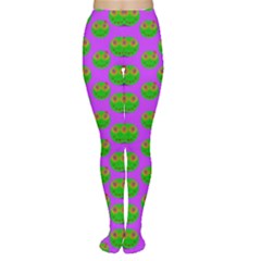 The Happy Eyes Of Freedom In Polka Dot Cartoon Pop Art Tights by pepitasart