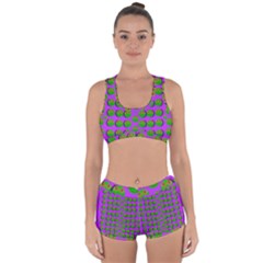 The Happy Eyes Of Freedom In Polka Dot Cartoon Pop Art Racerback Boyleg Bikini Set by pepitasart