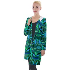 Abstract #8   I   Blues & Greens 6000 Hooded Pocket Cardigan