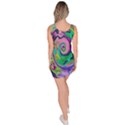 Groovy Abstract Aqua And Navy Lava Liquid Swirl Bodycon Dress View4