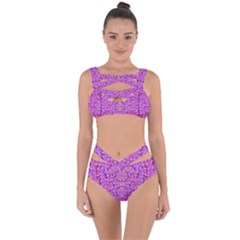 Paradise Blossom Tree On The Mountain High Bandaged Up Bikini Set 